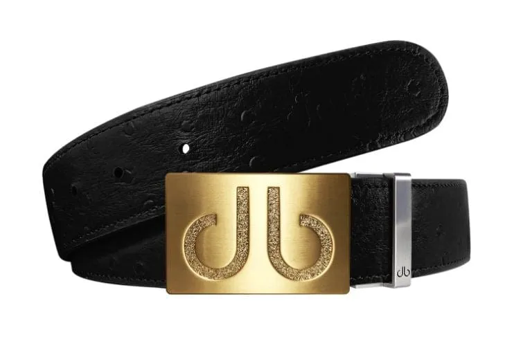 Leather Belt | Gold Designer Buckle