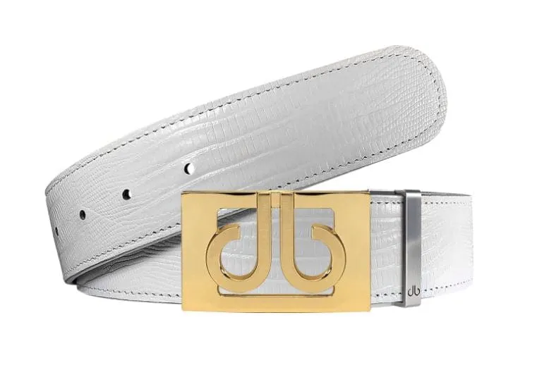 Leather Belt | Gold Designer Buckle