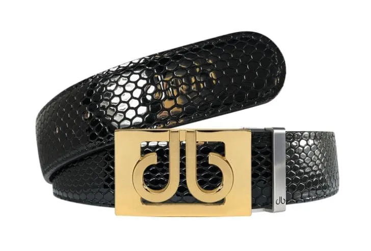 Leather Belt | Gold Designer Buckle