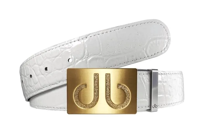 Leather Belt | Gold Designer Buckle