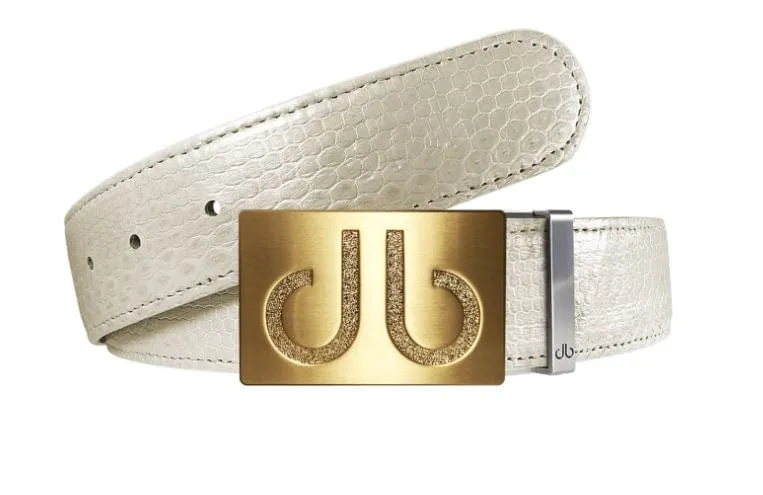 Leather Belt | Gold Designer Buckle