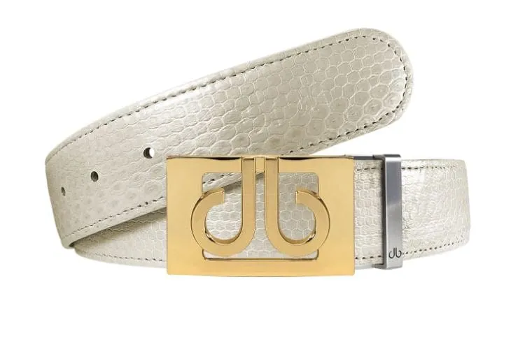 Leather Belt | Gold Designer Buckle