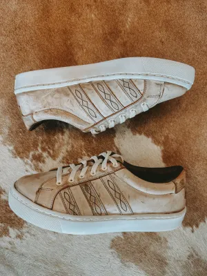 Leather Lace-Up Sneakers