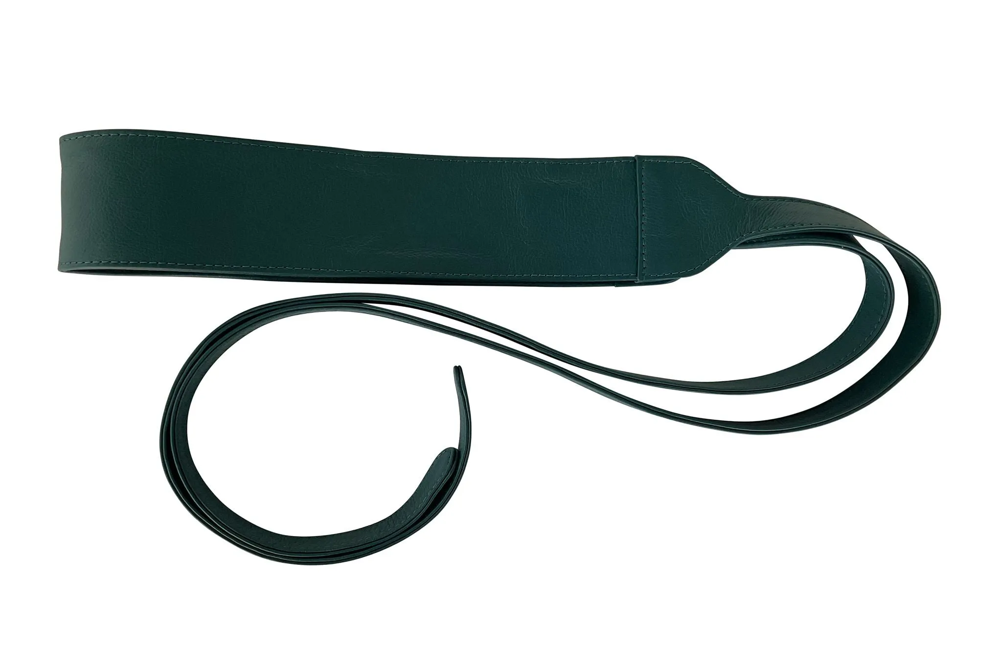 Leather Obi Wrap Belt Teal