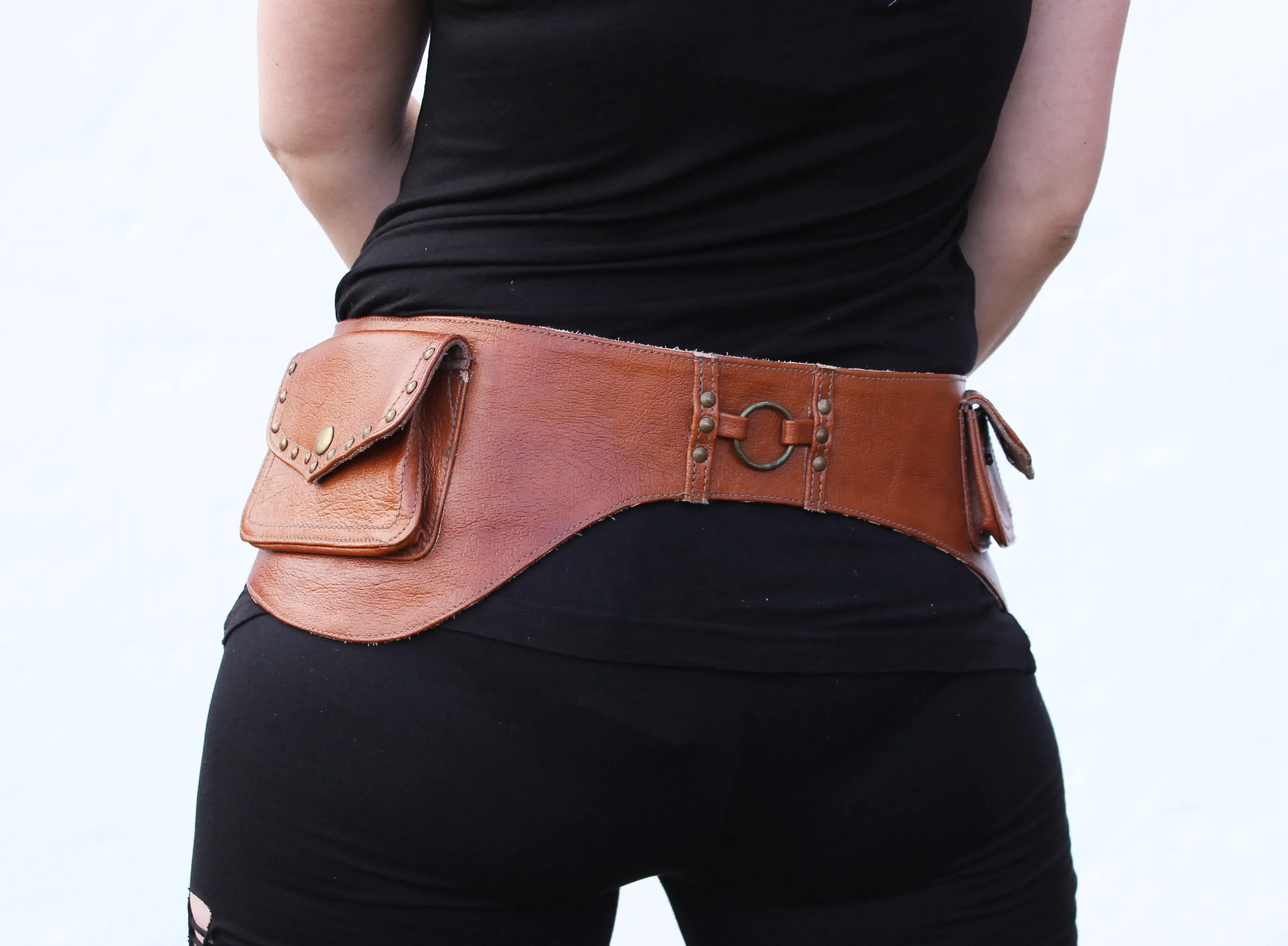 Leather Ring Belt