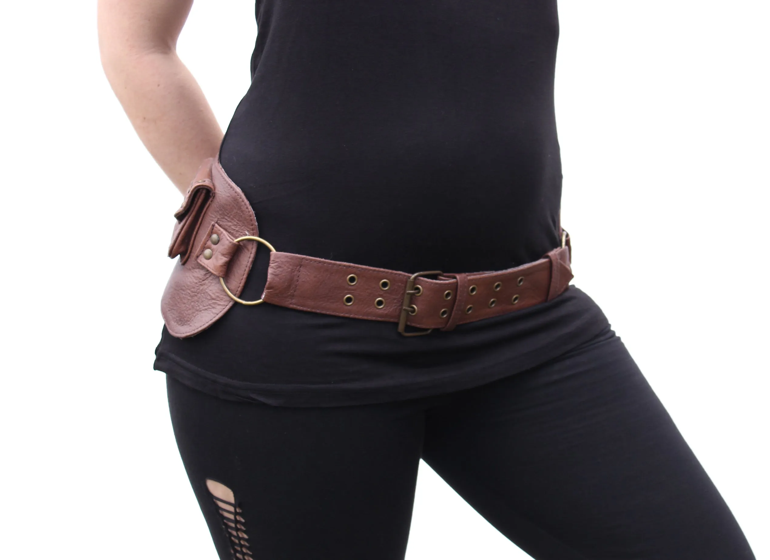 Leather Ring Belt