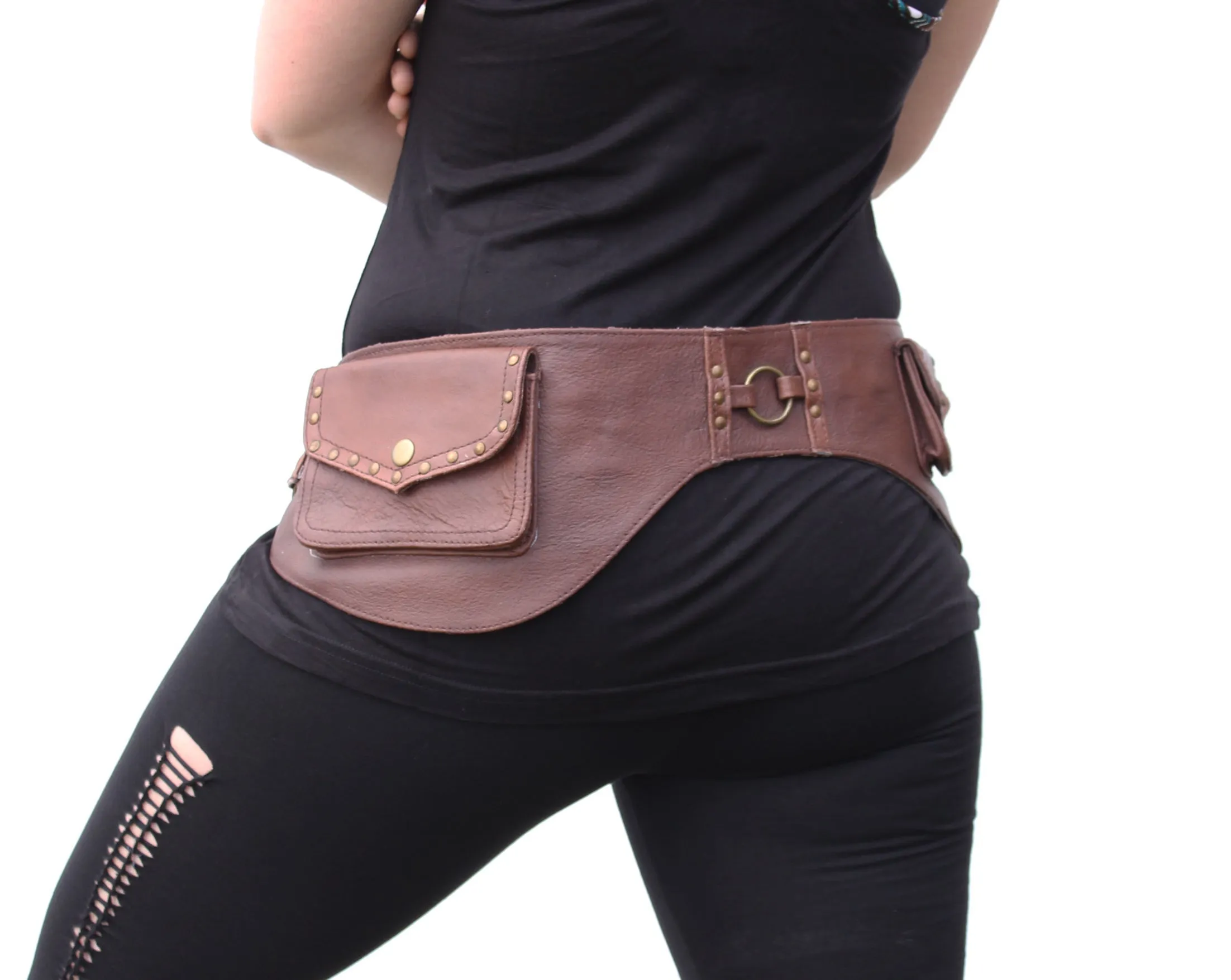 Leather Ring Belt