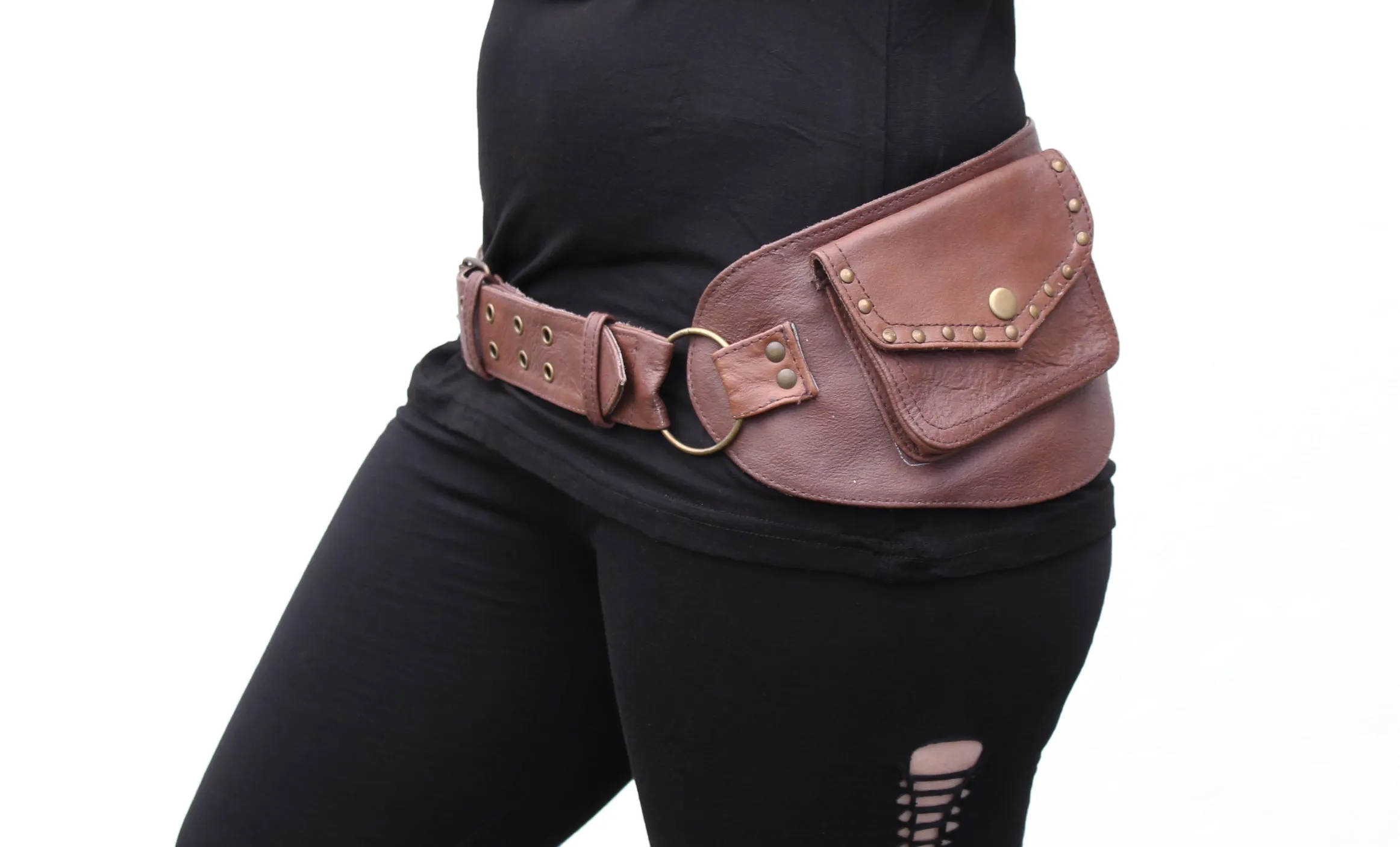 Leather Ring Belt