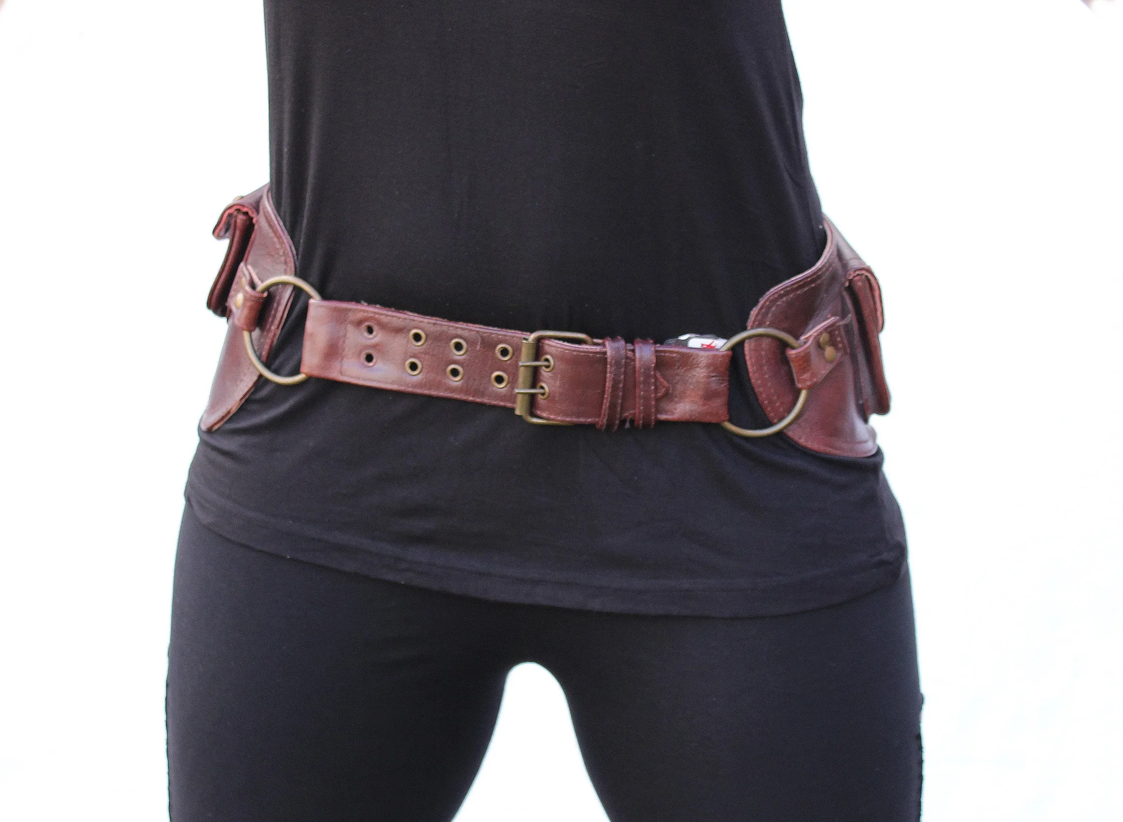 Leather Ring Belt