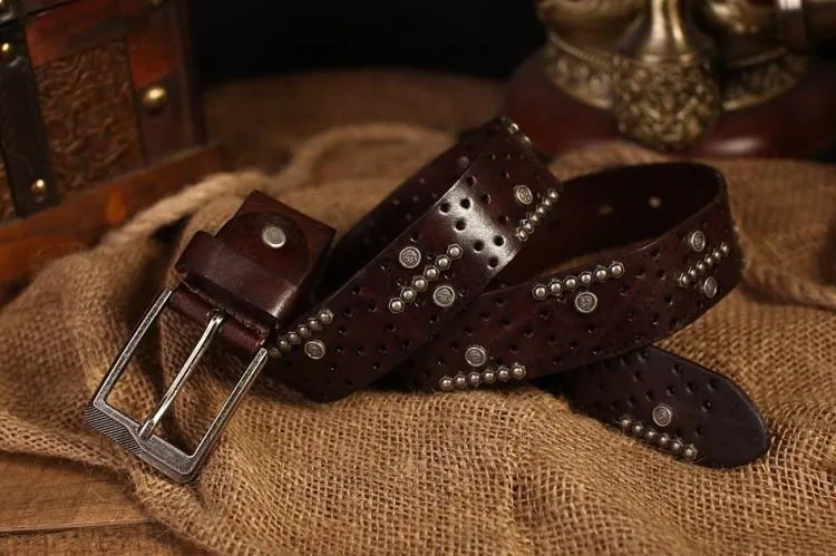 Leather, Steel Designs Fashions Belt