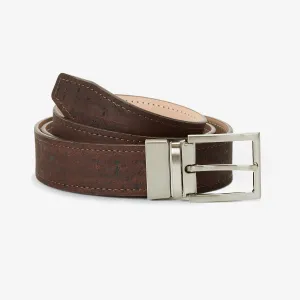 Lee Reversible Unisex Cork Belt - Chocolate Brown