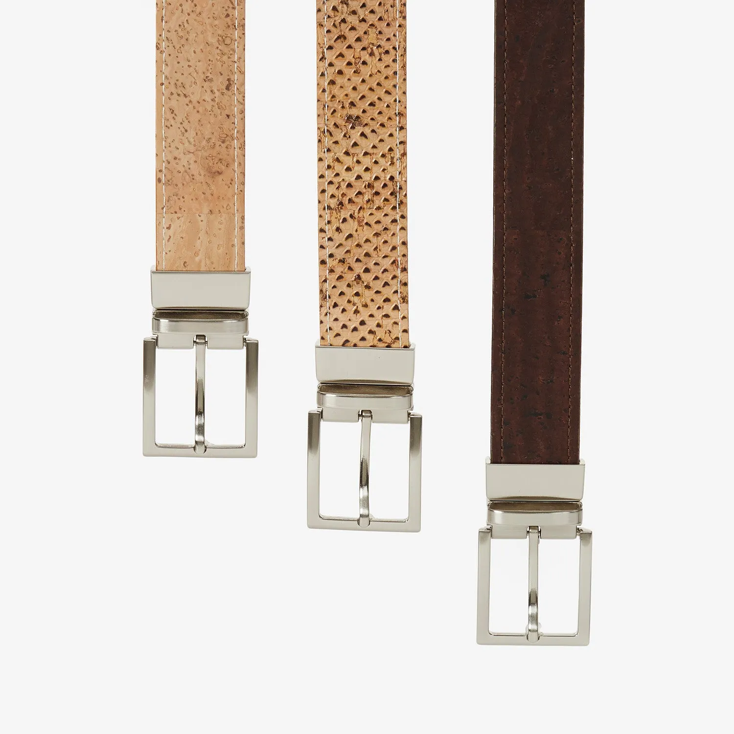 Lee Reversible Unisex Cork Belt - Chocolate Brown