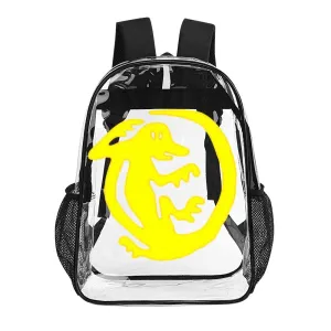 Legends Of The Hidden Temple Orange Iguana Transparent Backpack 17 inch