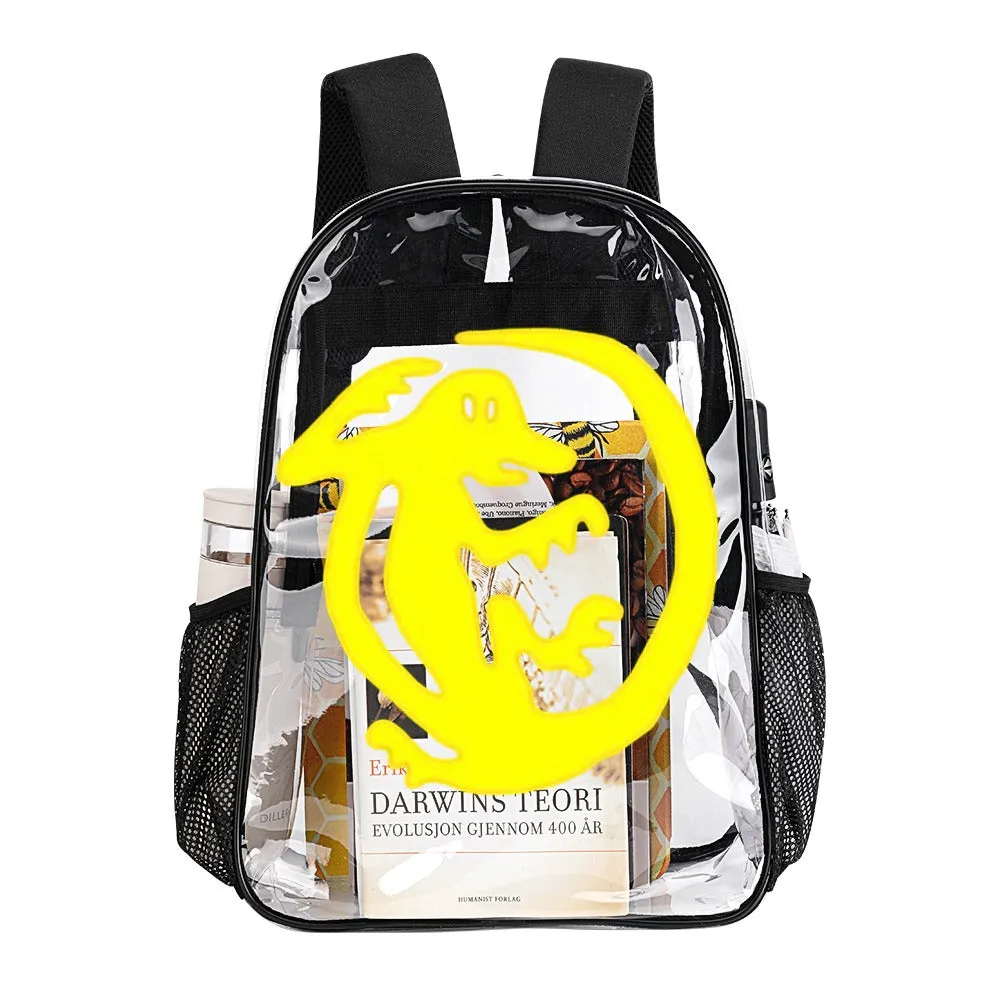 Legends Of The Hidden Temple Orange Iguana Transparent Backpack 17 inch