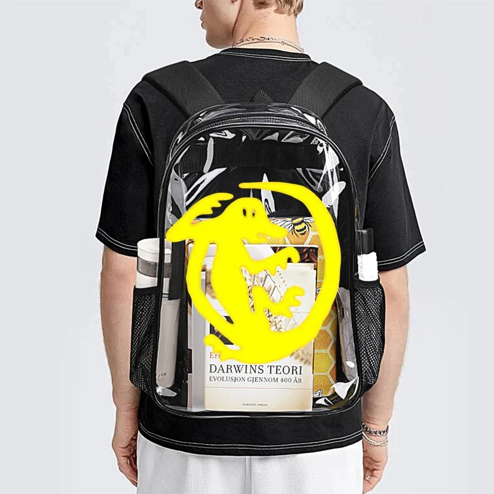 Legends Of The Hidden Temple Orange Iguana Transparent Backpack 17 inch