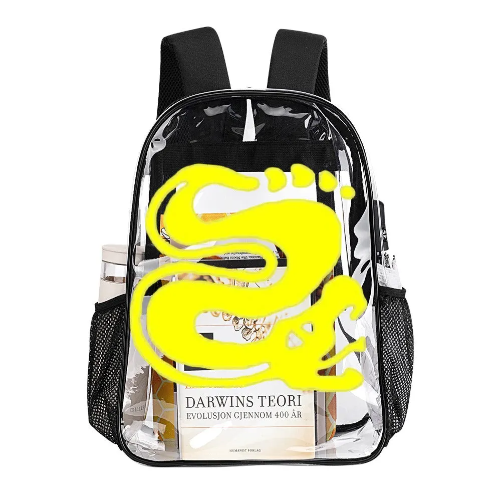 Legends Of The Hidden Temple Silver Snakes Transparent Backpack 17 inch