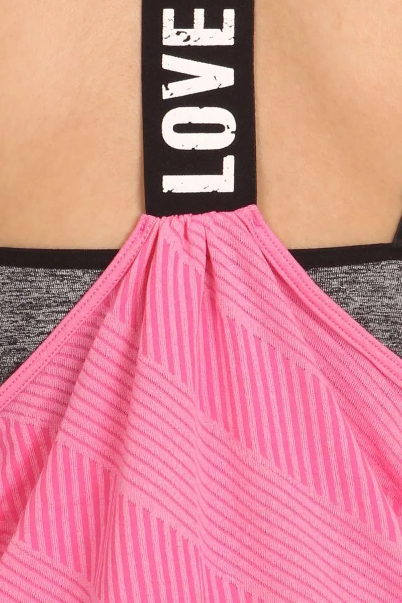 Let's Get Physical - Pink Love Racerback Tank Top