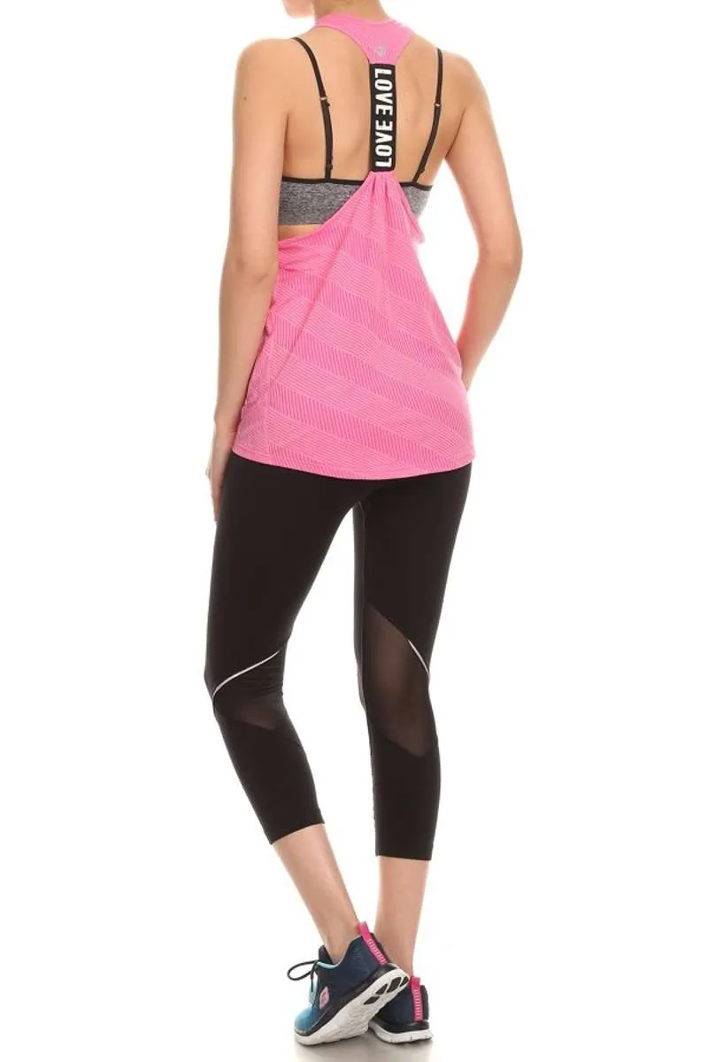 Let's Get Physical - Pink Love Racerback Tank Top