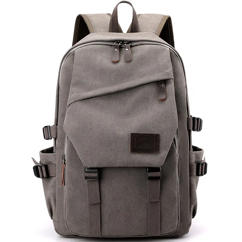 Letter Patch Decor Functional Backpack Preppy Release Buckle Decor For School