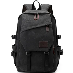 Letter Patch Decor Functional Backpack Preppy Release Buckle Decor For School