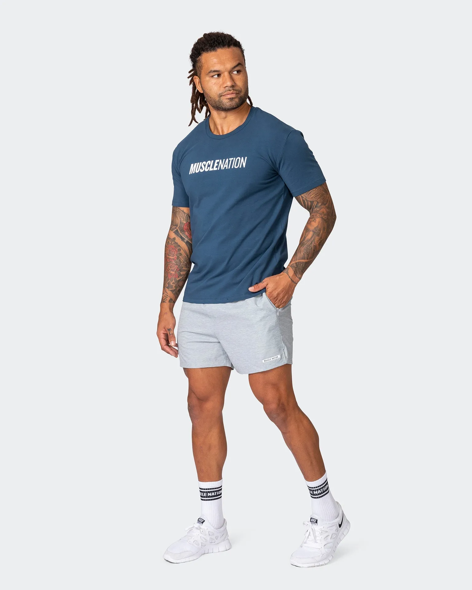 Level Up Training 4" Shorts - Quiet Grey Marl