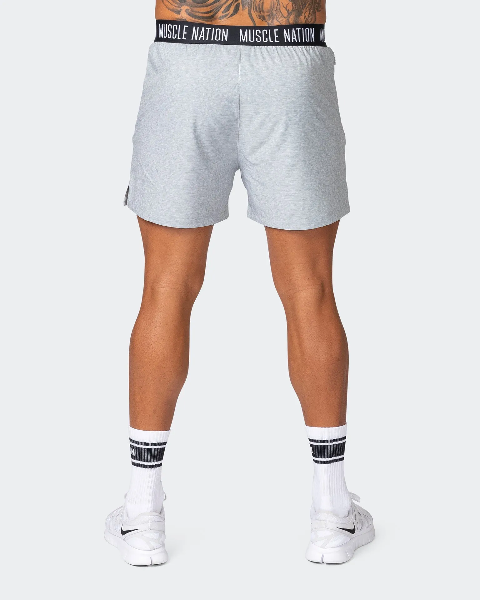 Level Up Training 4" Shorts - Quiet Grey Marl