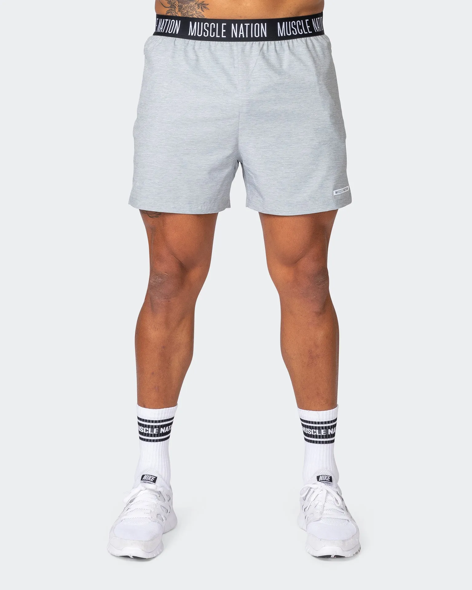 Level Up Training 4" Shorts - Quiet Grey Marl