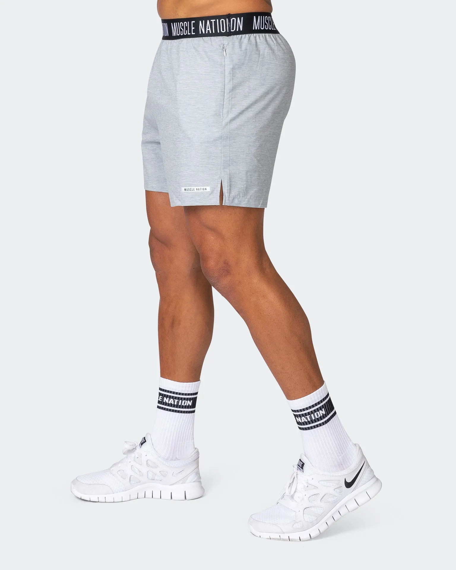 Level Up Training 4" Shorts - Quiet Grey Marl