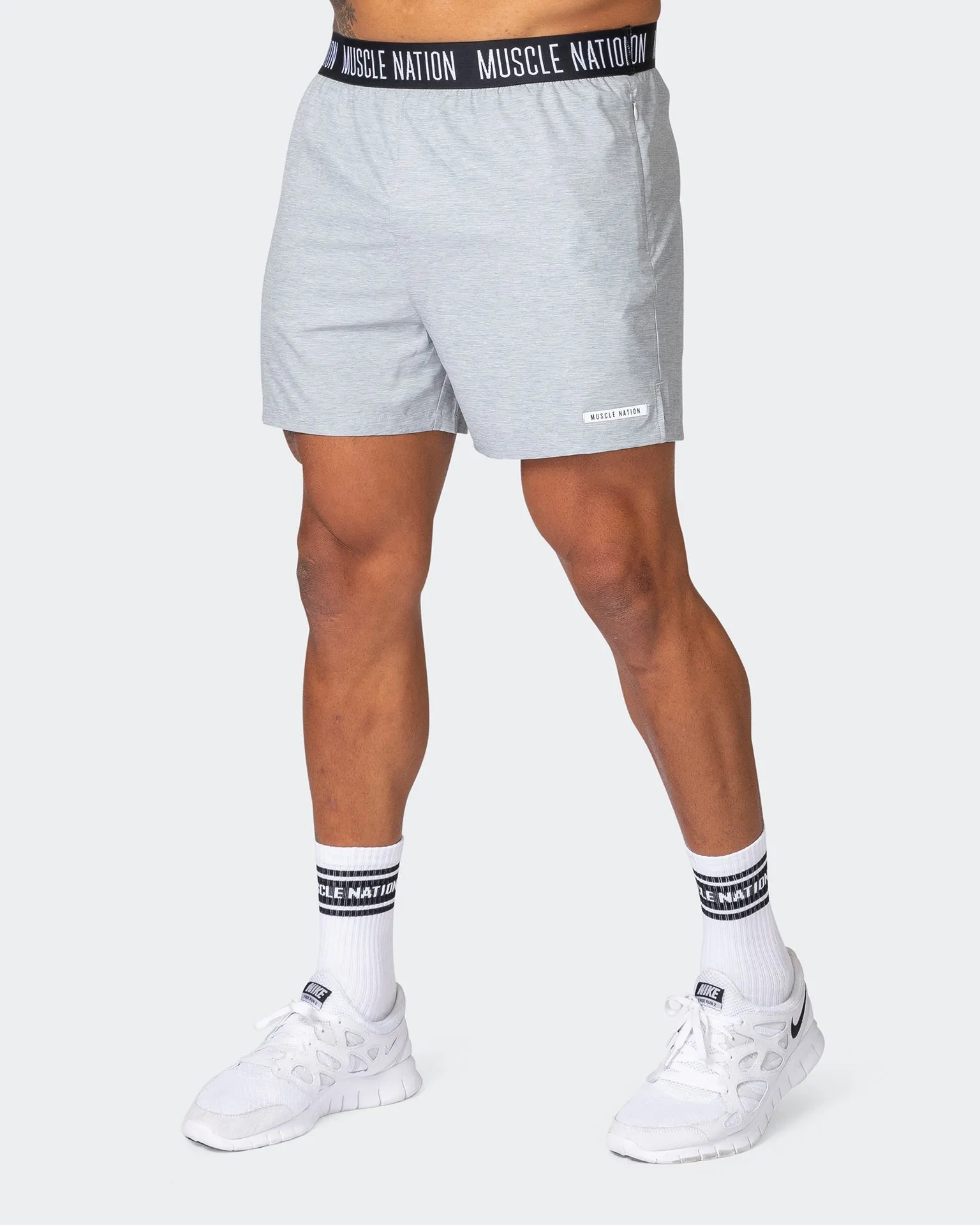 Level Up Training 4" Shorts - Quiet Grey Marl