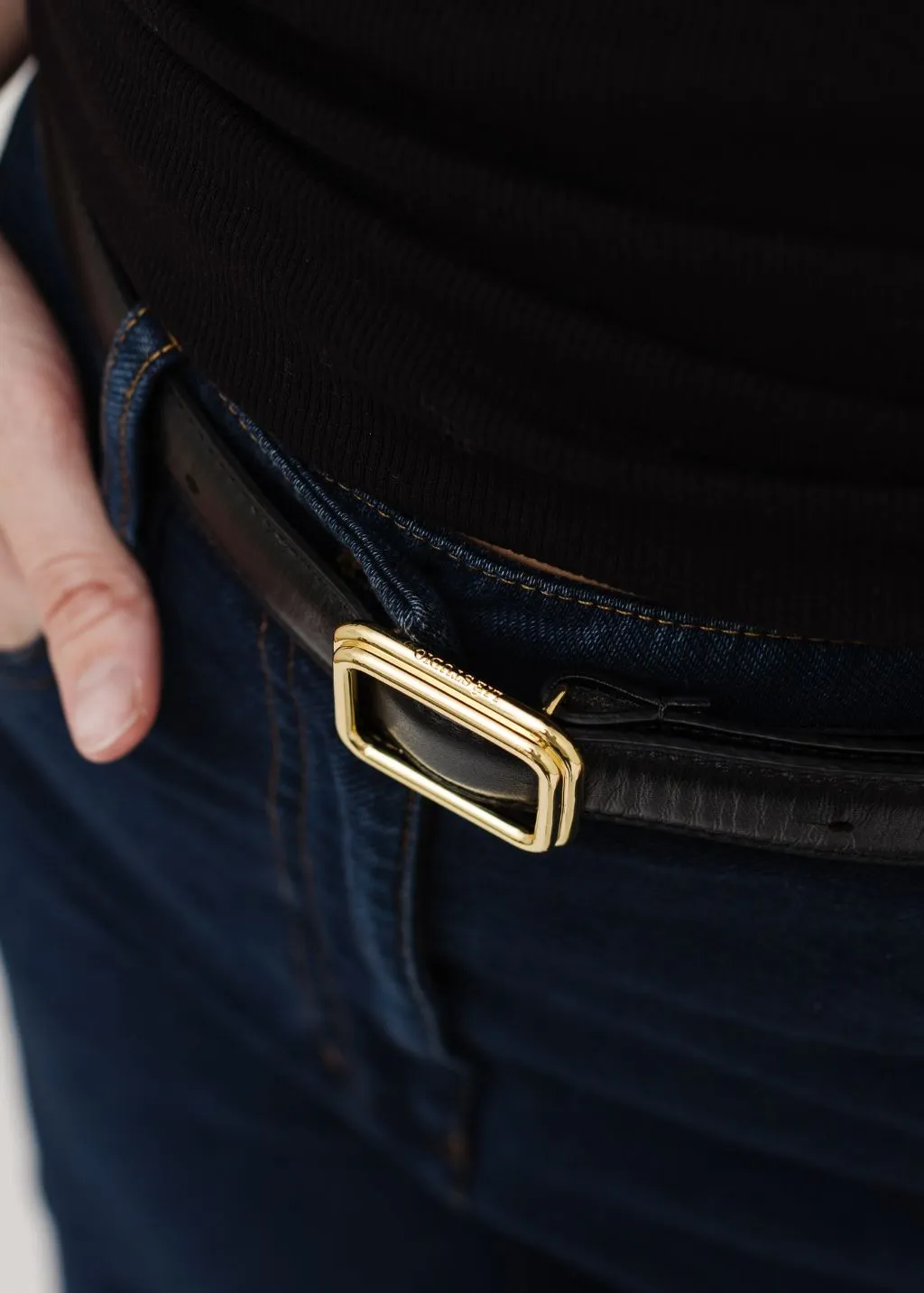 LIÉ Studio Georgia Wide Belt in Black