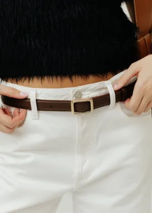 LIÉ Studio Georgia Wide Belt in Chocolate