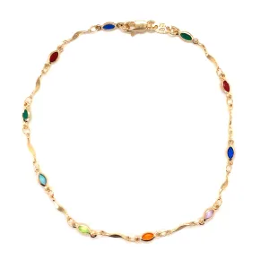 Lia Gemstone Anklet