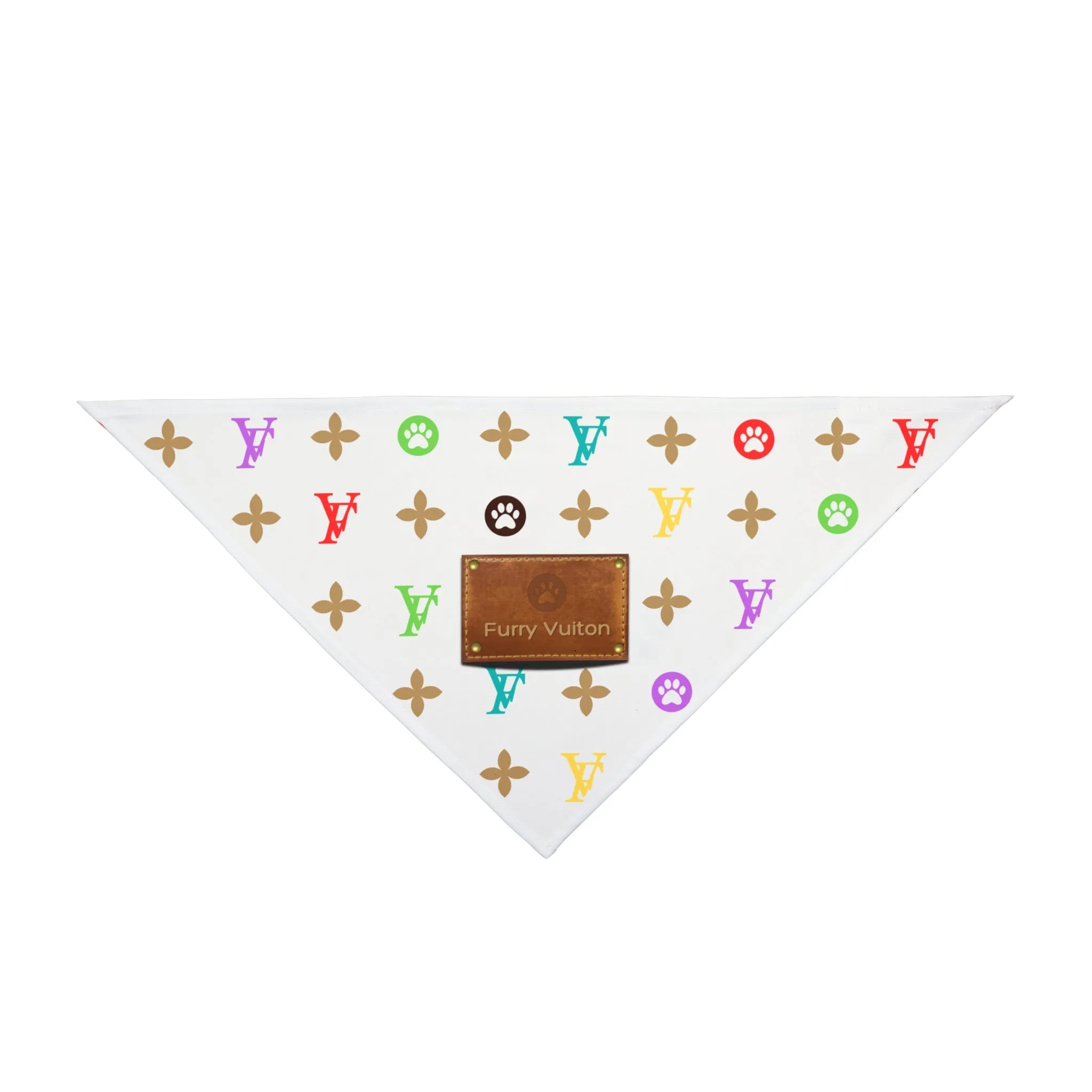 Light Furry Vuitton Pet Bandana