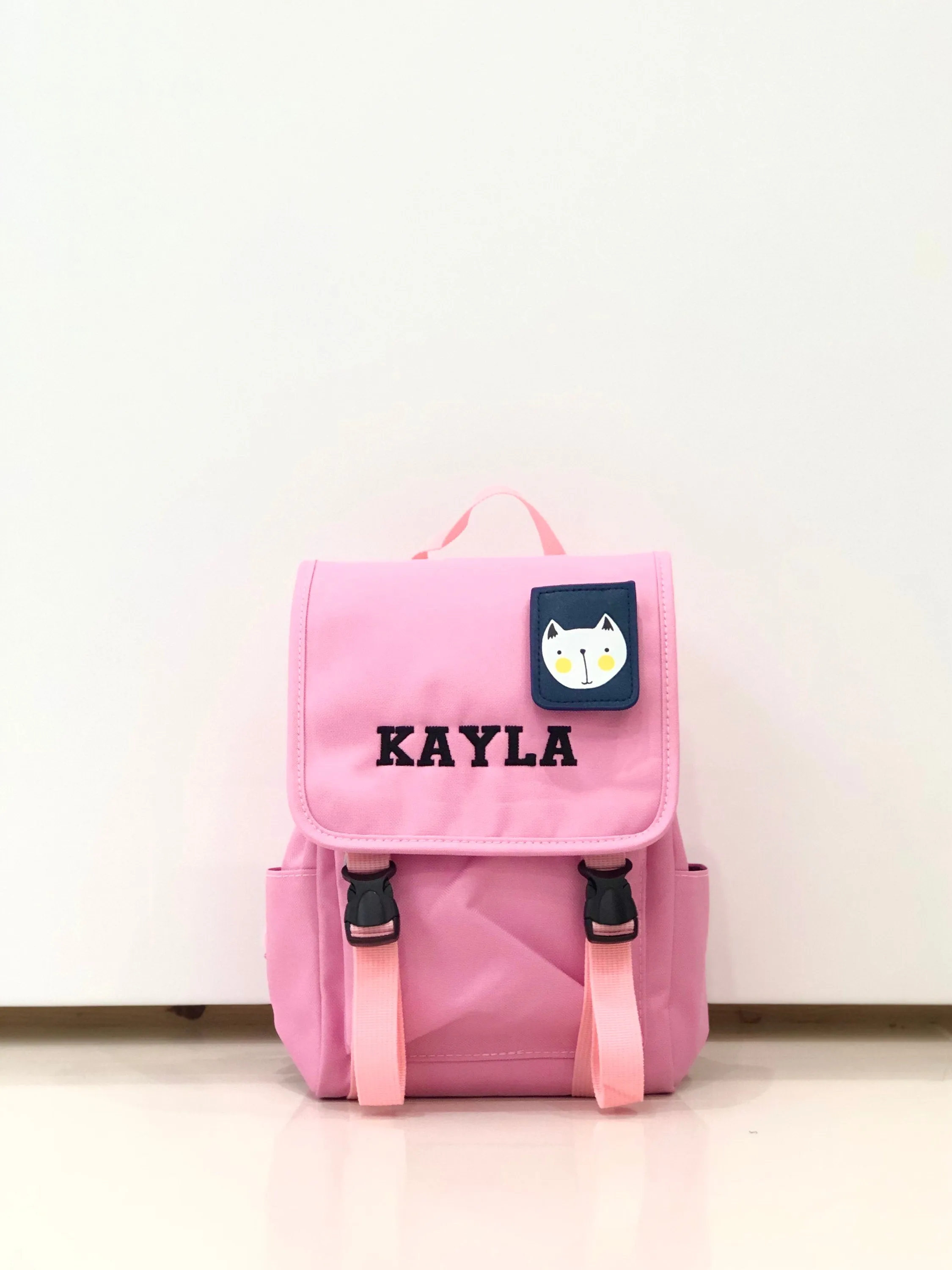 (Light Pink) Personalised Unisex Mini Dog Nursery School Backpack Rucksack Bag
