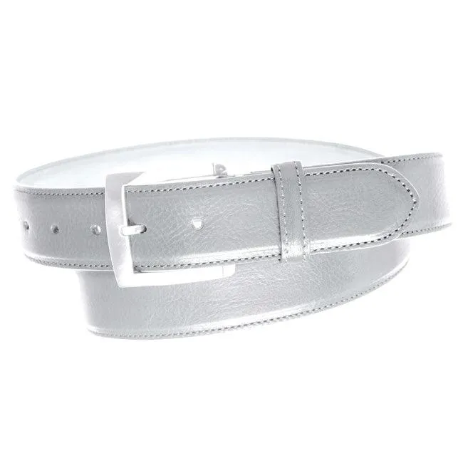 Links & Kings Italian Smooth Leather Belt 30.0 White