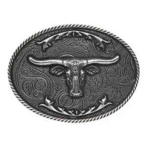 Longhorn with Scrolls Buckle