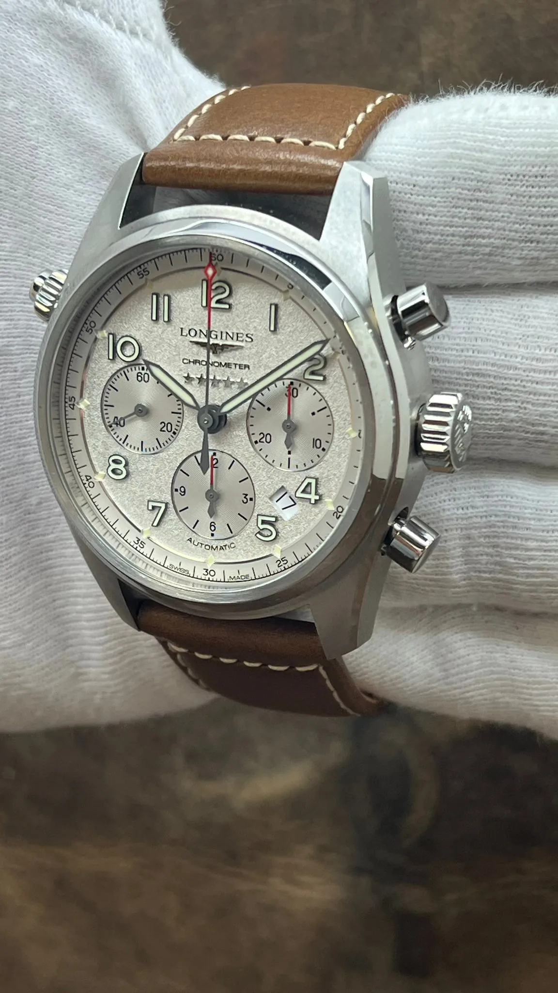 Longines Spirit Chronograph 42mm L3.820.4 White Dial Automatic Men's Watch