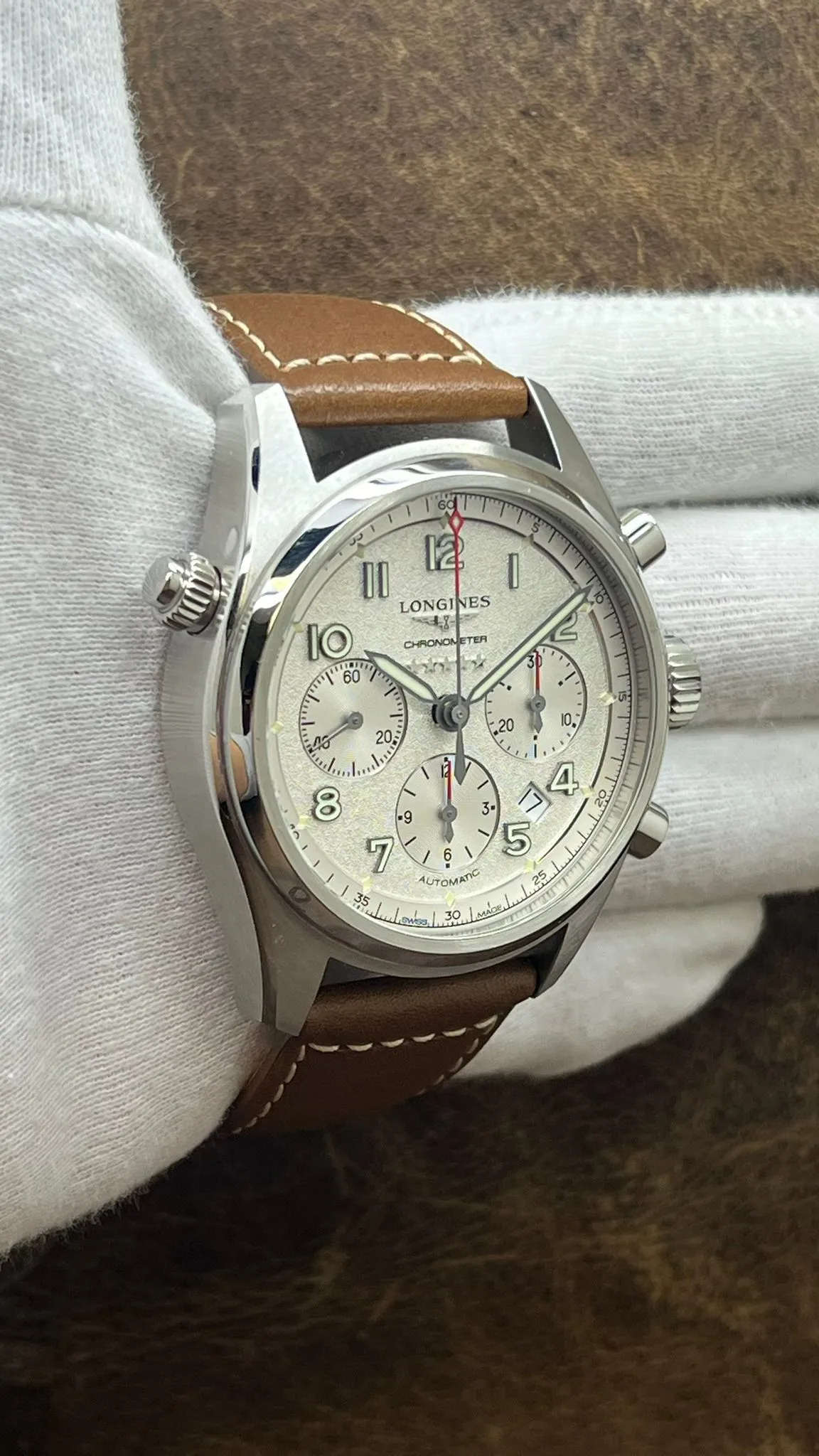 Longines Spirit Chronograph 42mm L3.820.4 White Dial Automatic Men's Watch