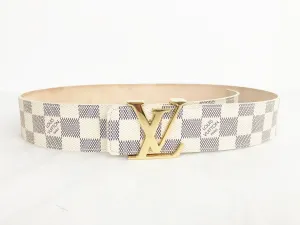 Louis Vuitton Initiales 40 Mm Damier Azur Belt Size 85 (S / 6 Us)