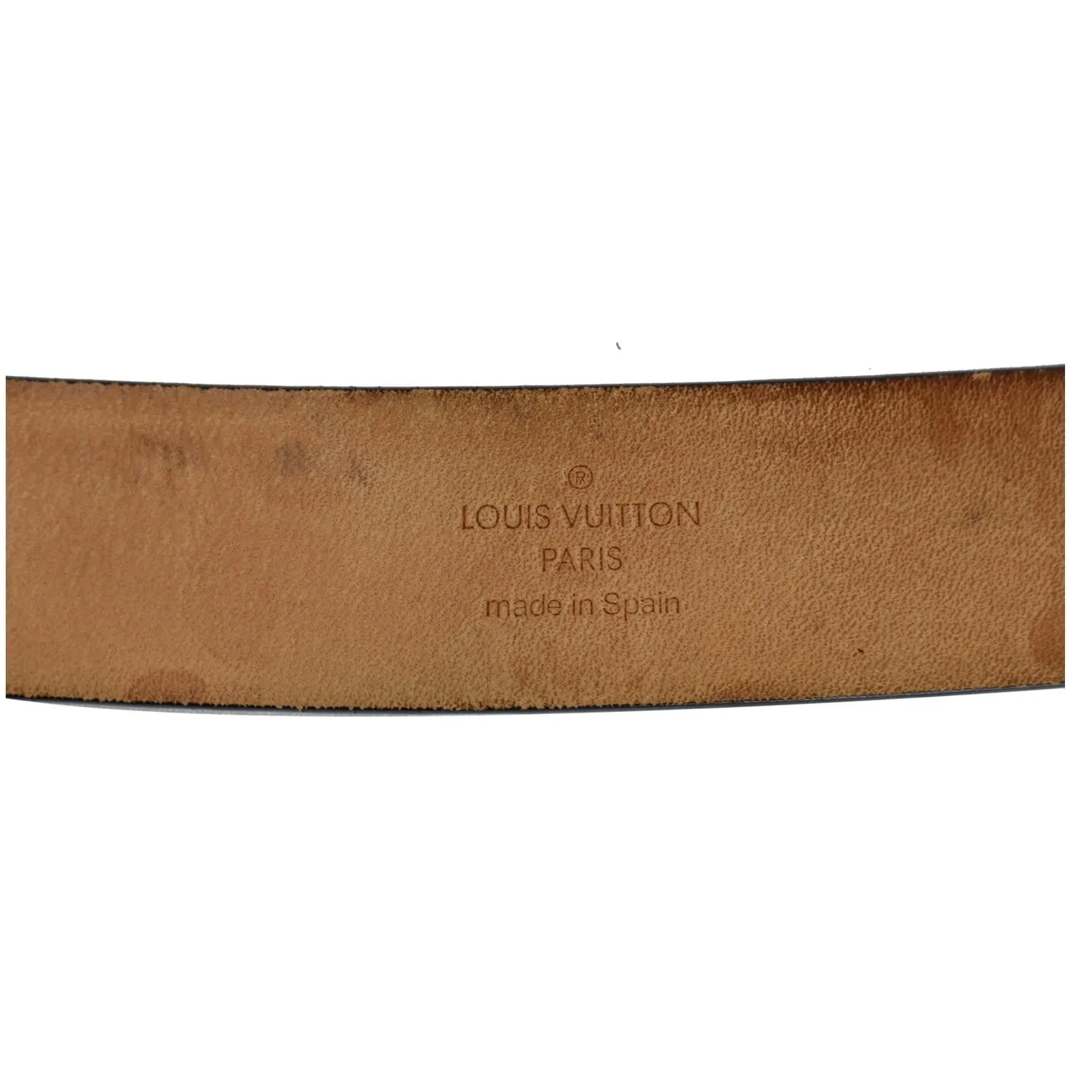 LOUIS VUITTON LV Initiales Leather Belt Black Size 85/34