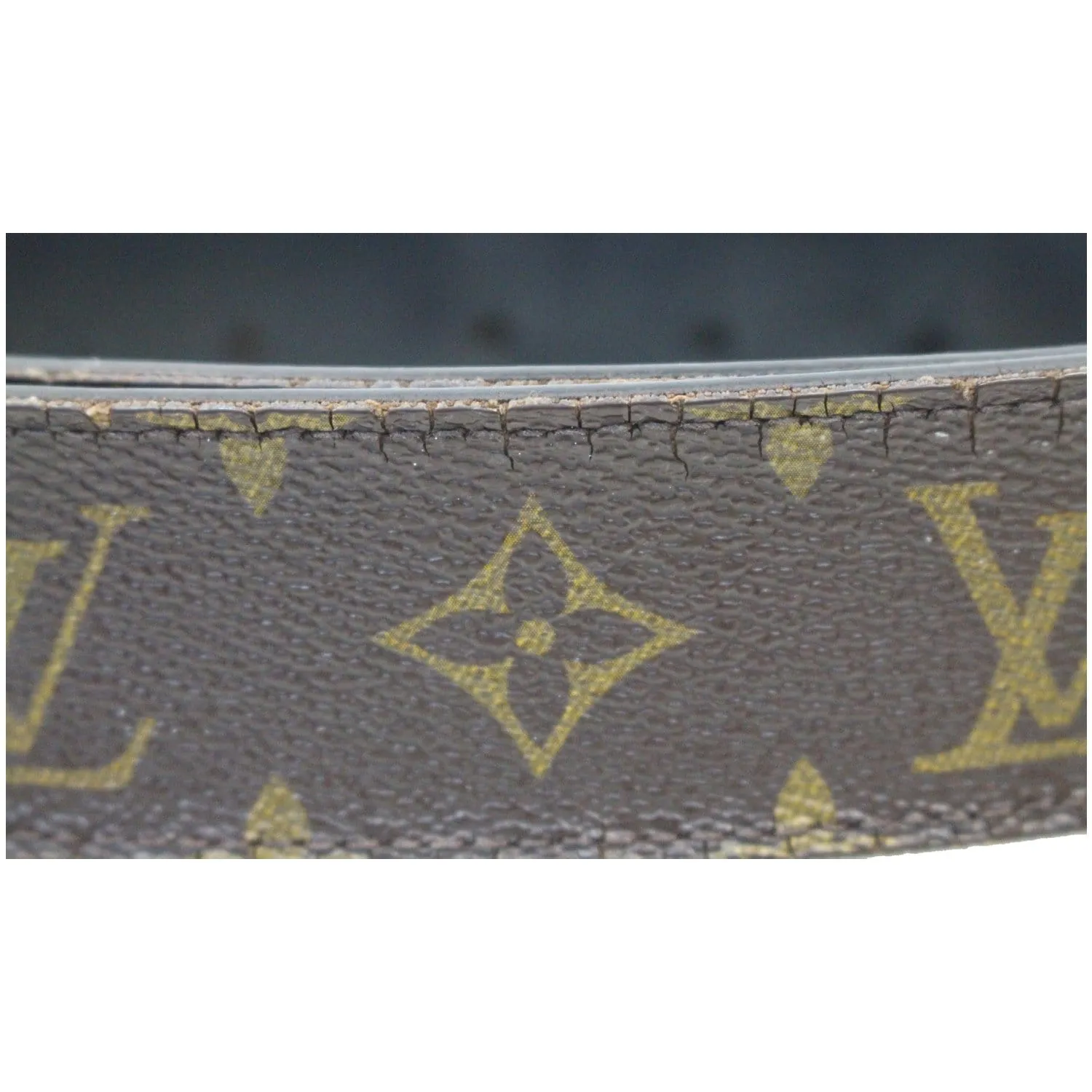 LOUIS VUITTON LV Initiales Monogram Canvas Belt Brown