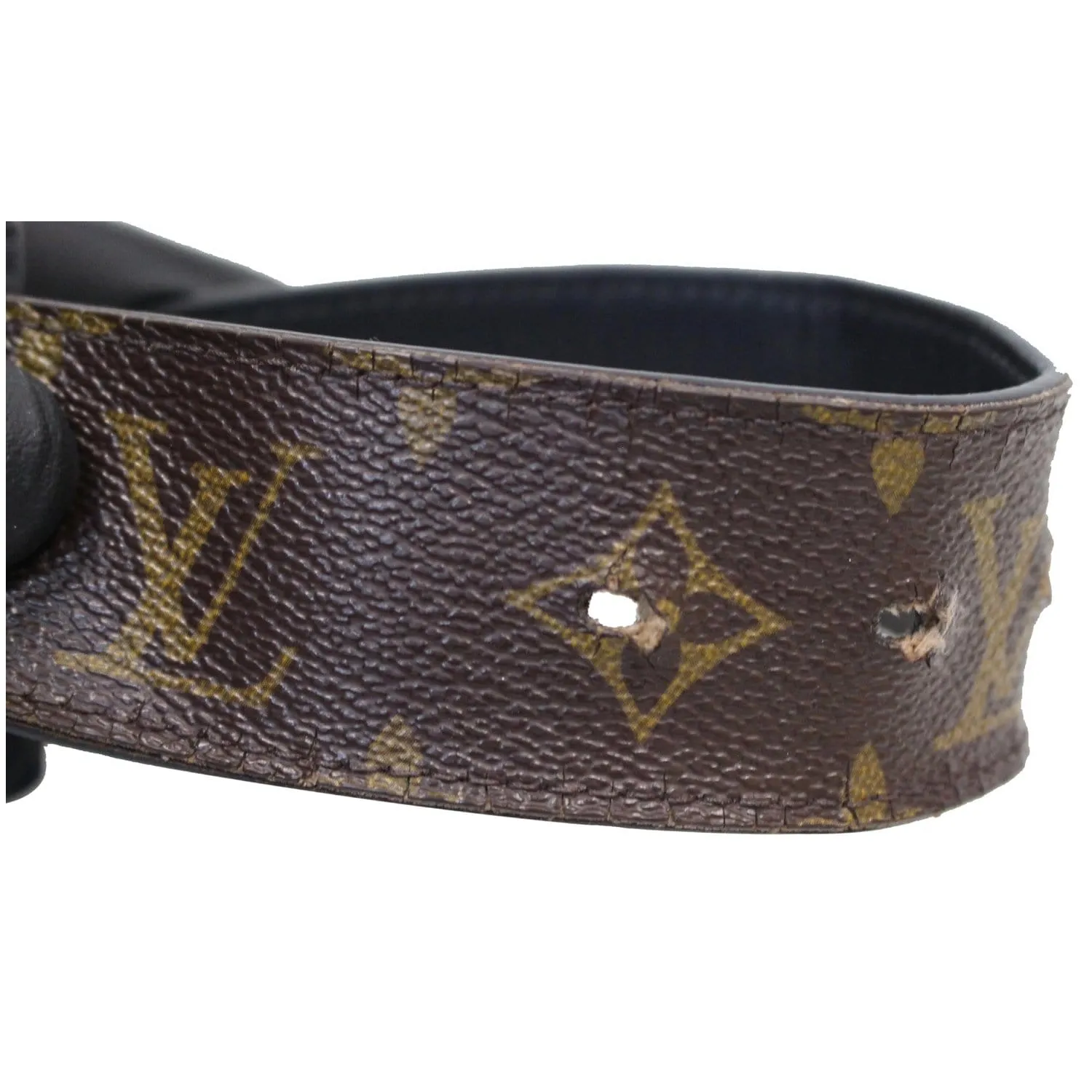 LOUIS VUITTON LV Initiales Monogram Canvas Belt Brown