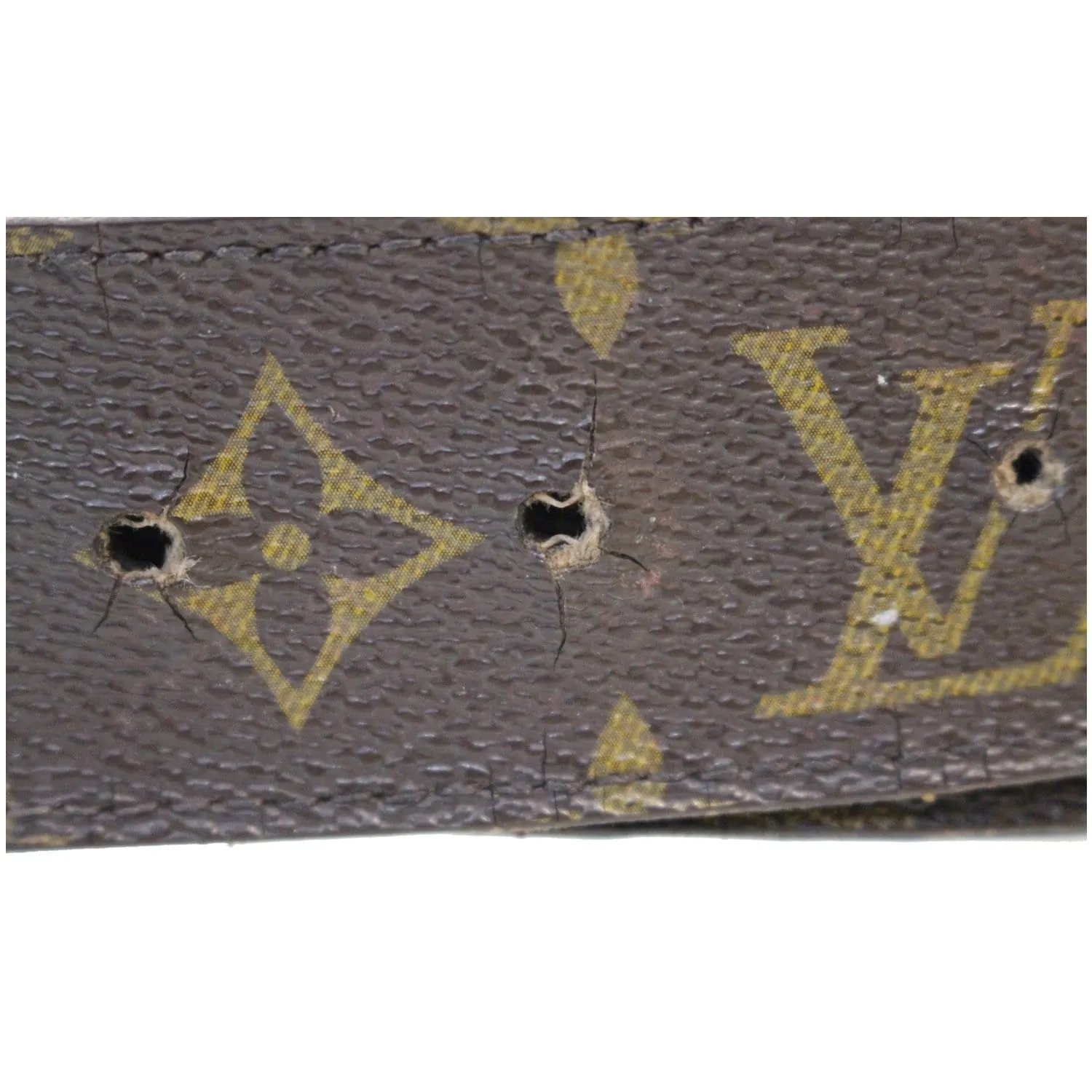 LOUIS VUITTON LV Initiales Monogram Canvas Belt Brown
