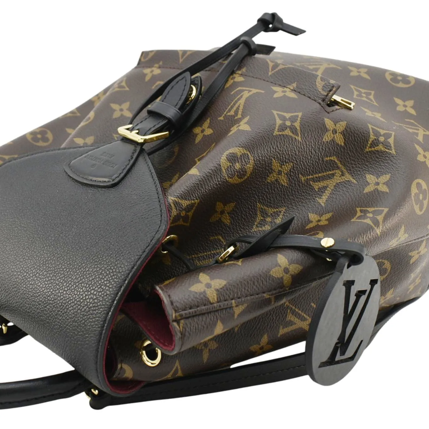 LOUIS VUITTON Montsouris PM Monogram Canvas Backpack Black