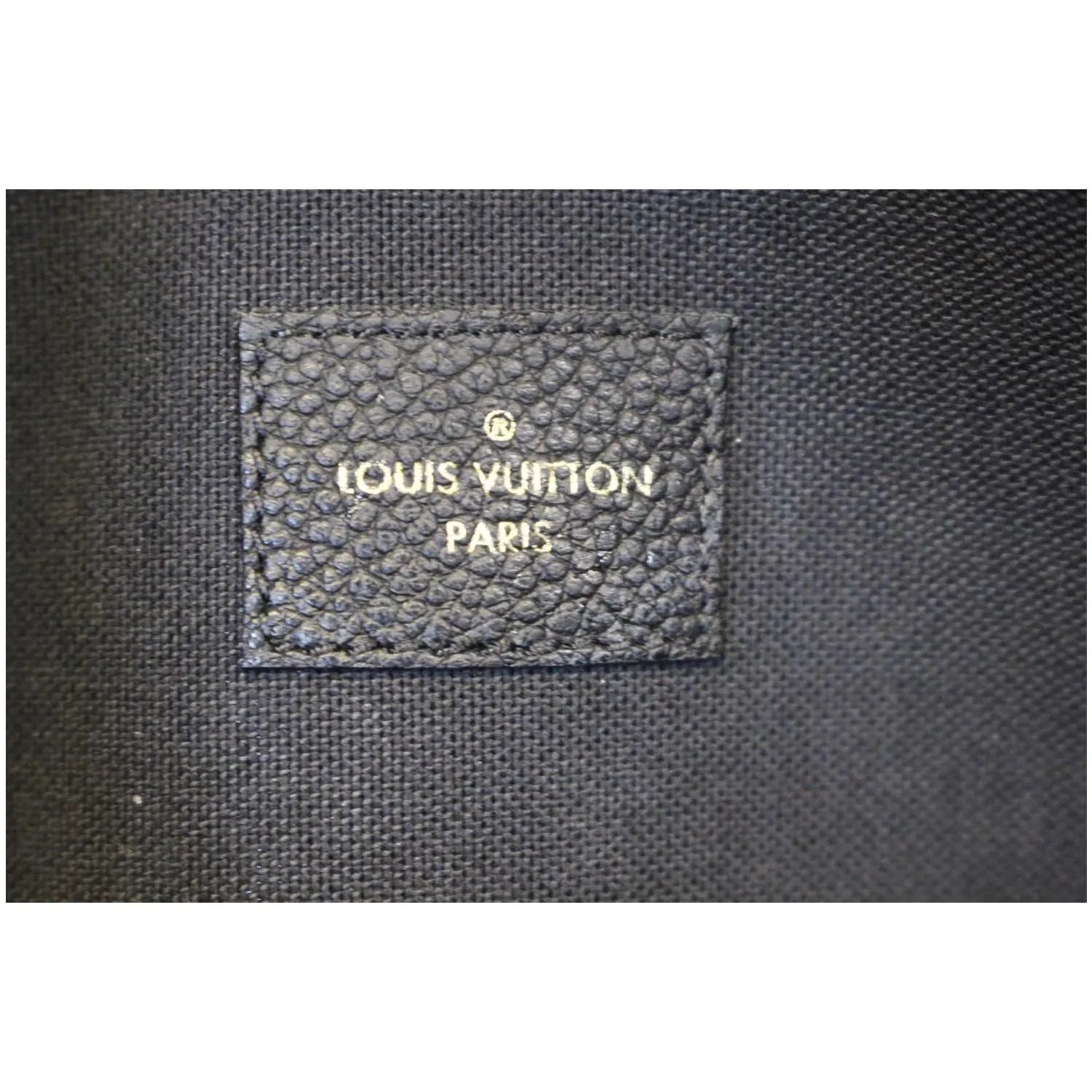 LOUIS VUITTON Pochette Felicie Empreinte Leather Crossbody Bag Black