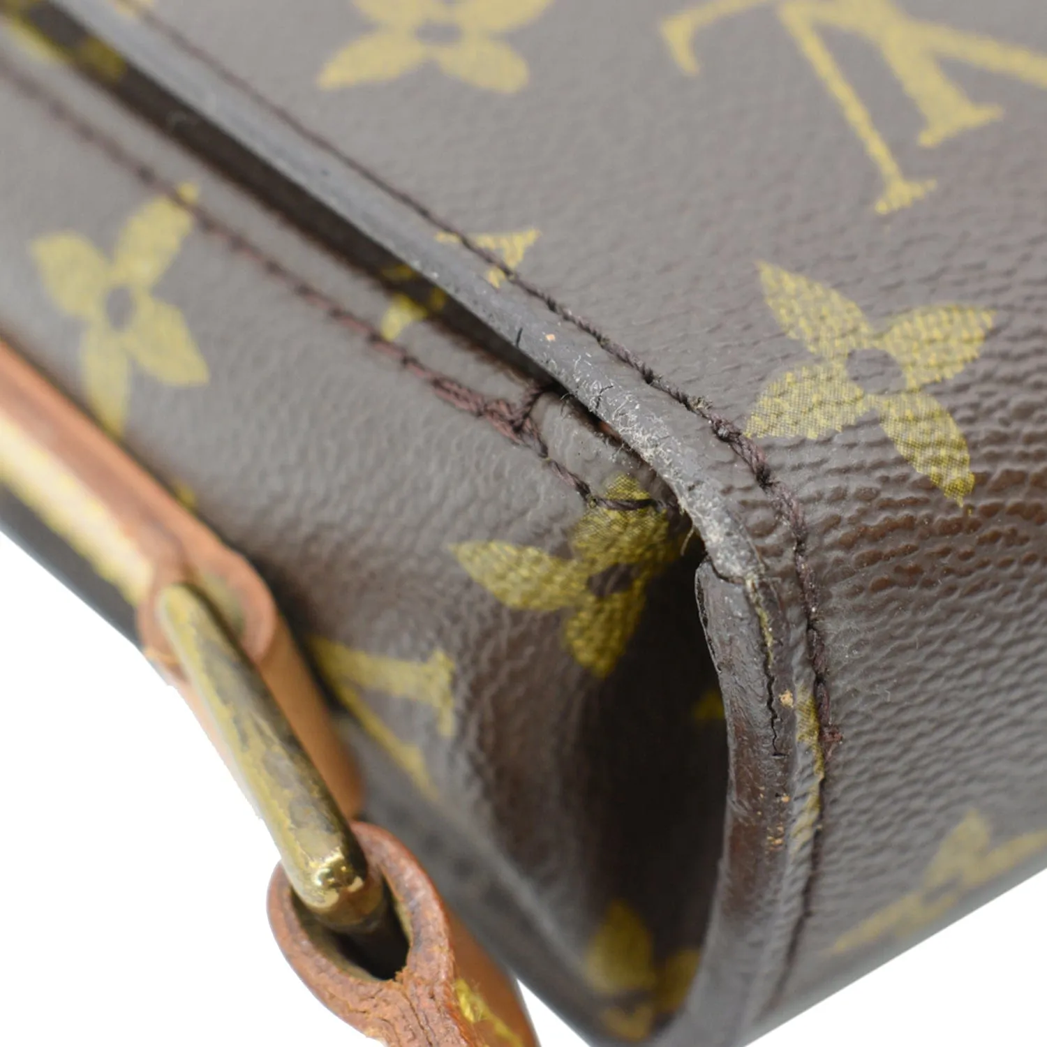 LOUIS VUITTON Saint Cloud GM Monogram Canvas Crossbody Bag Brown