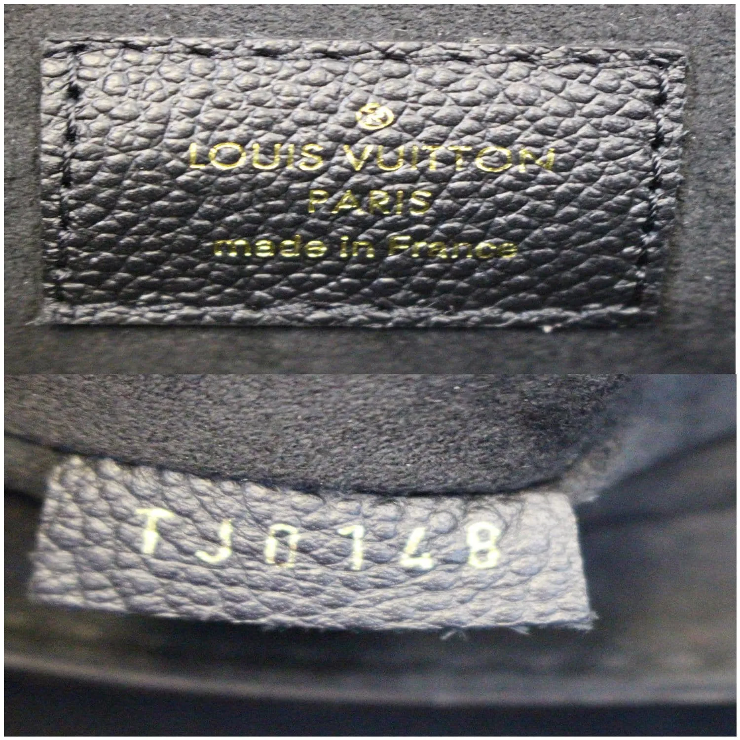 LOUIS VUITTON Saint Sulpice PM Empreinte Leather Crossbody Bag Noir