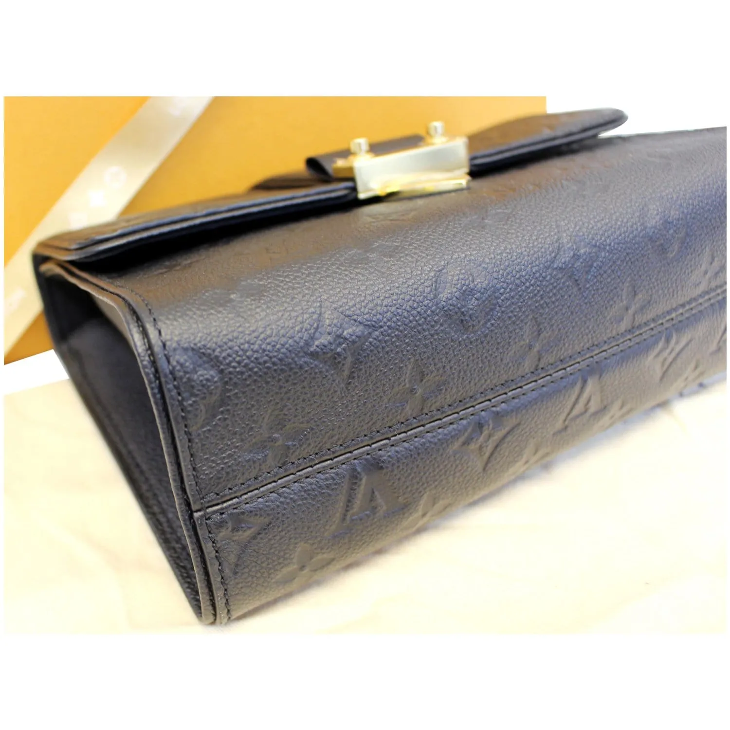 LOUIS VUITTON Saint Sulpice PM Empreinte Leather Crossbody Bag Noir
