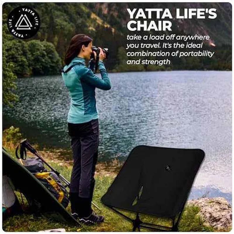 Low Back Ultralight Folding Camping Chair with Storage Pouch