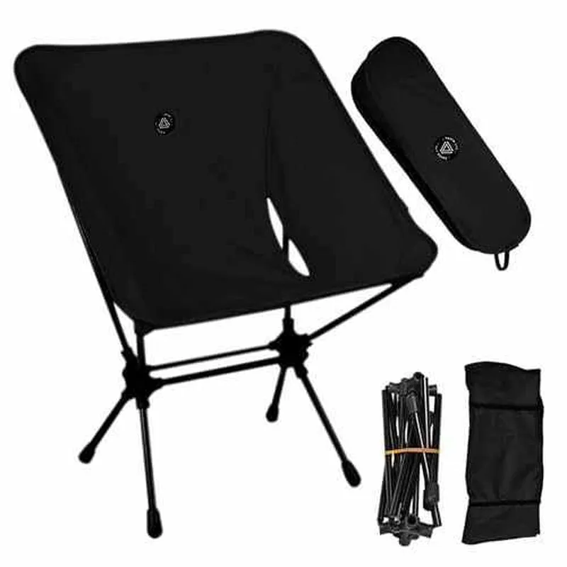 Low Back Ultralight Folding Camping Chair with Storage Pouch